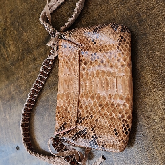 Ambre Babzoe Genuine Python Snakeskin Purse - Picture 5 of 12